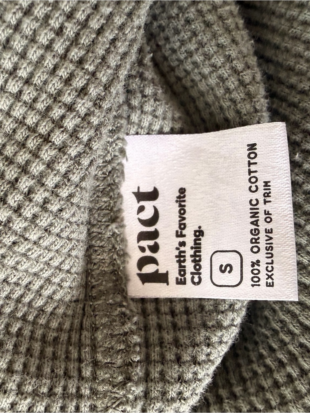 Pact Thermal Waffle Wide Leg Pants Green Size Small - Picture 5 of 9